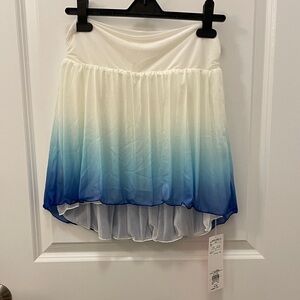 Chacott ballet skirt two sided ombre color NWT